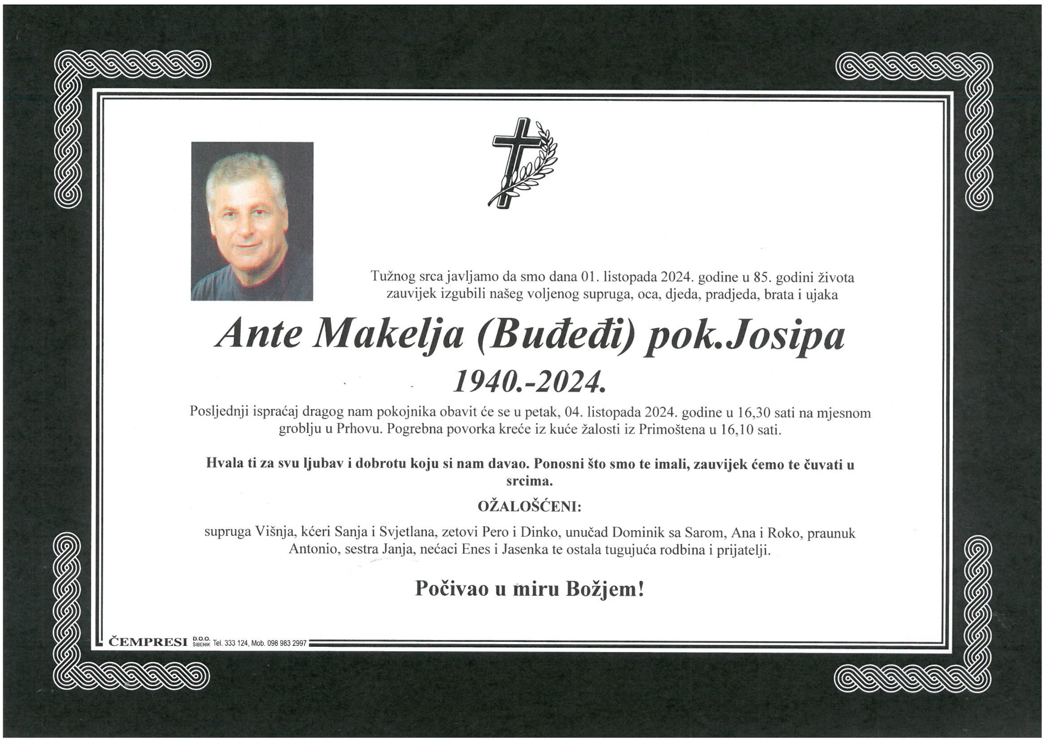 Umro Ante Makelja  - Buđeđi