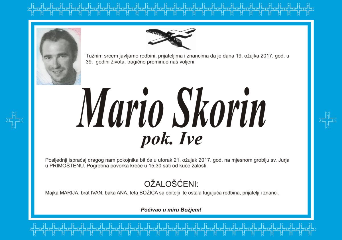 Umro Mario Skorin 
