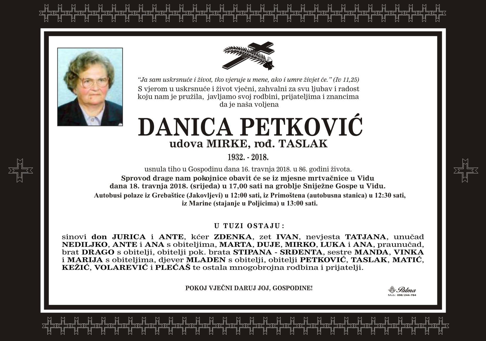 Umrla Danica Petković