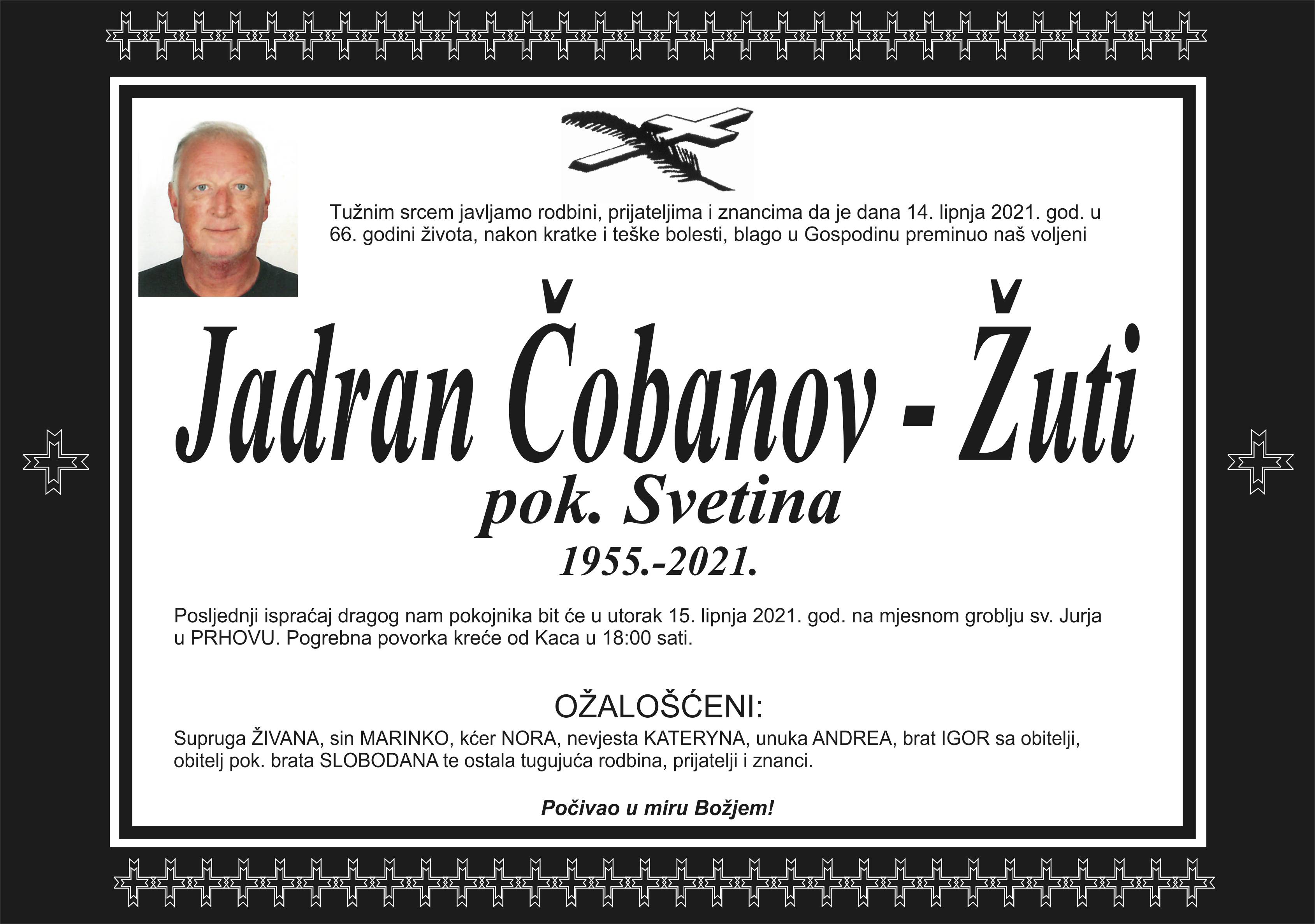 Umro Jadran Čobanov - Žuti