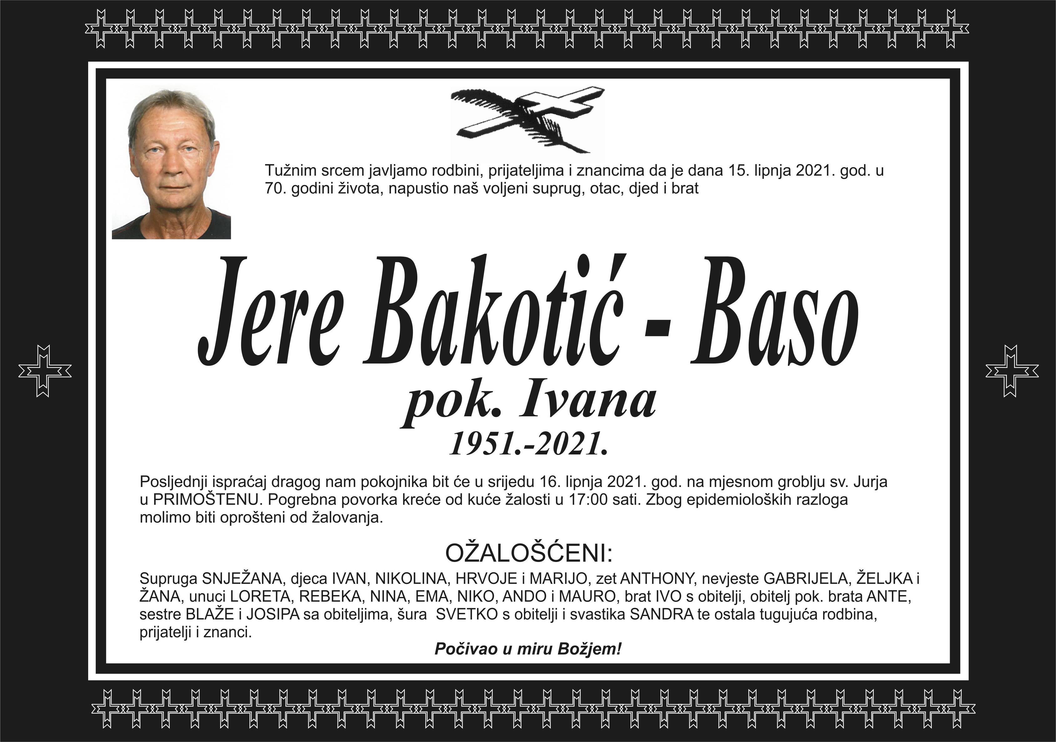 Umro Jere Bakotić - Baso