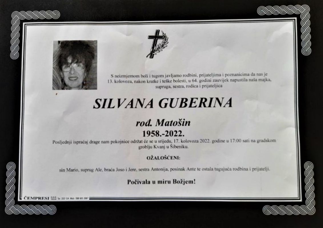 Umrla Silvana Guberina