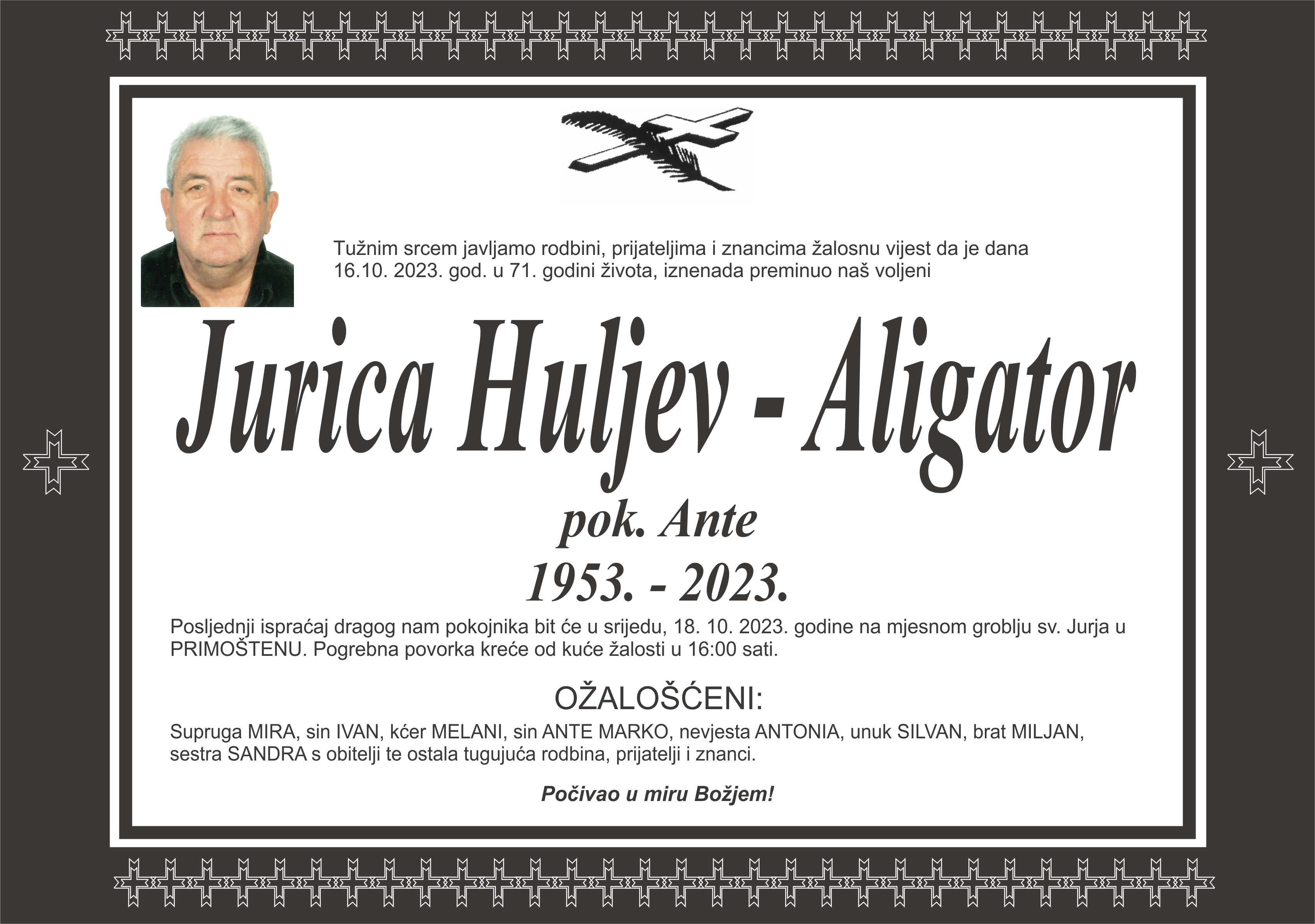Umro Jurica Huljev - Aligator