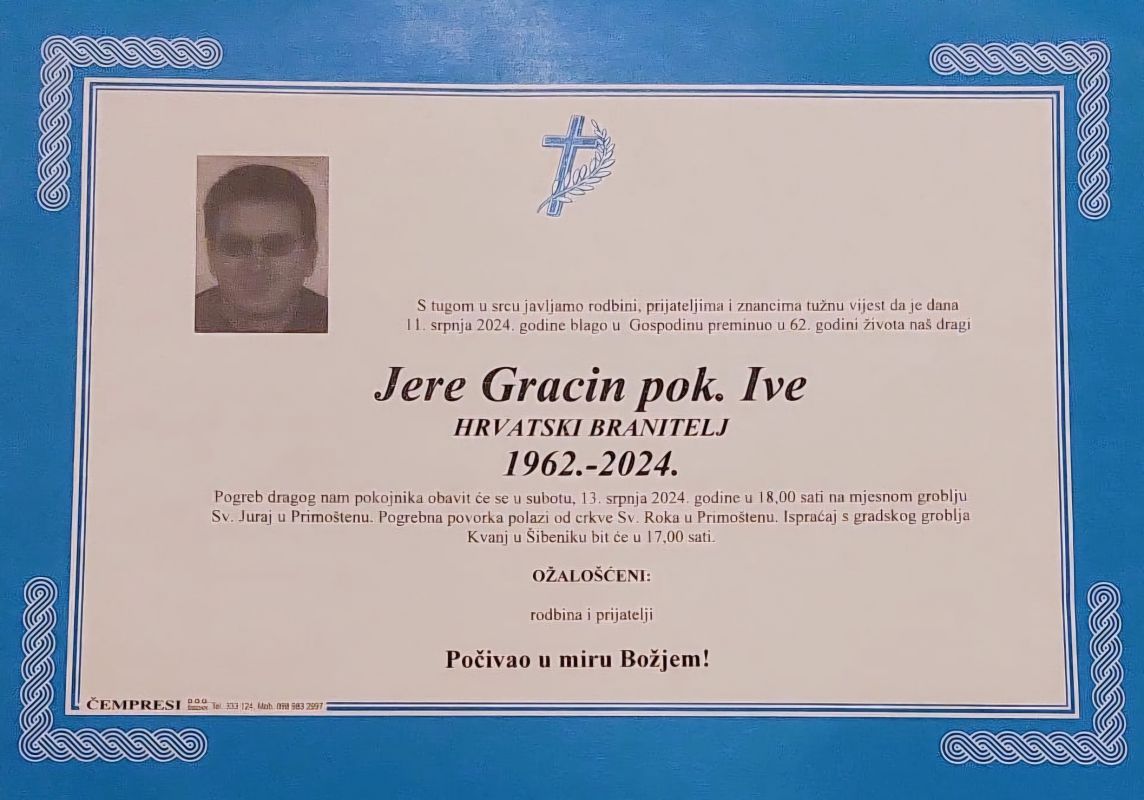 Umro Jere Gracin