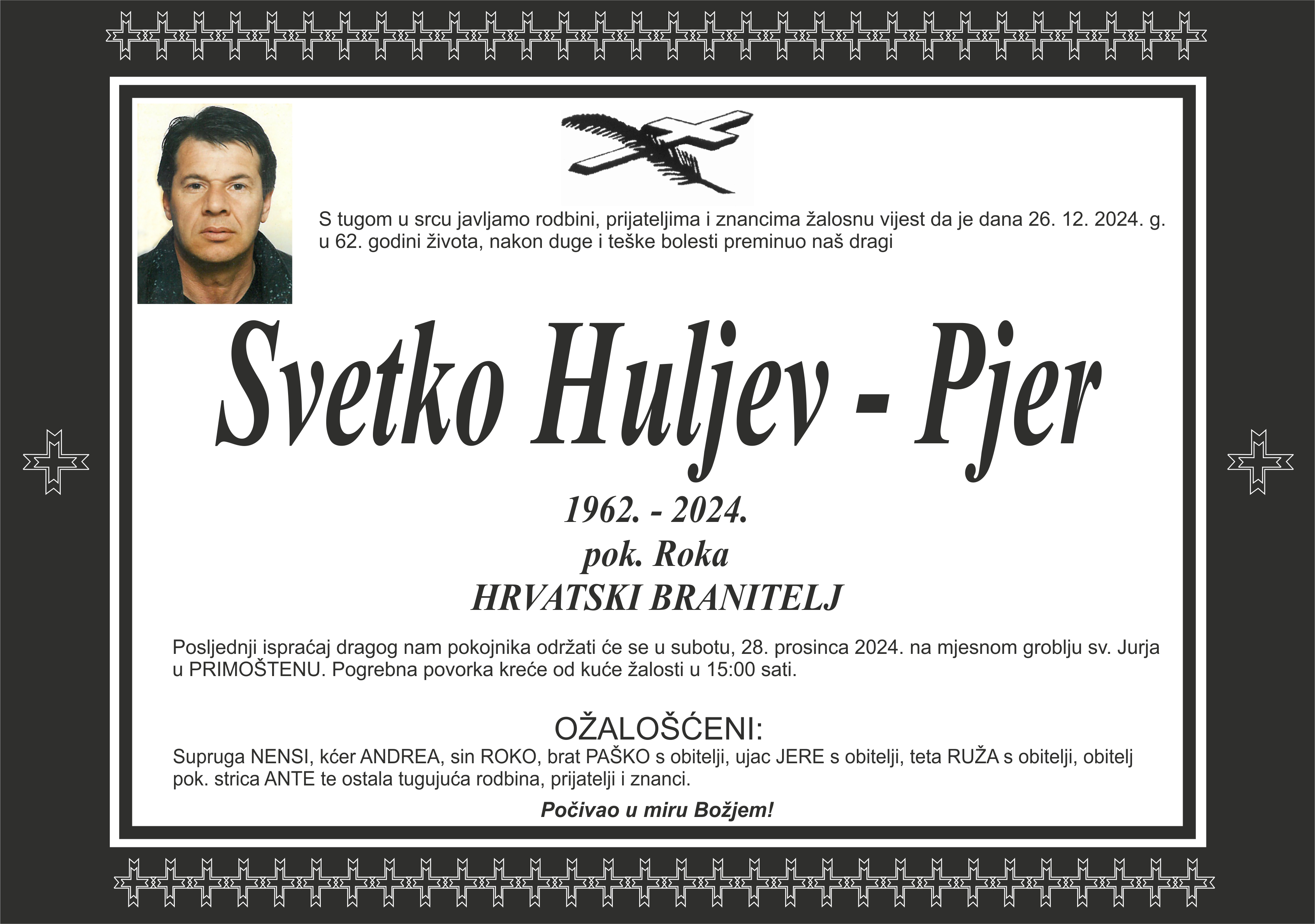 Umro Svetko Huljev - Pjer