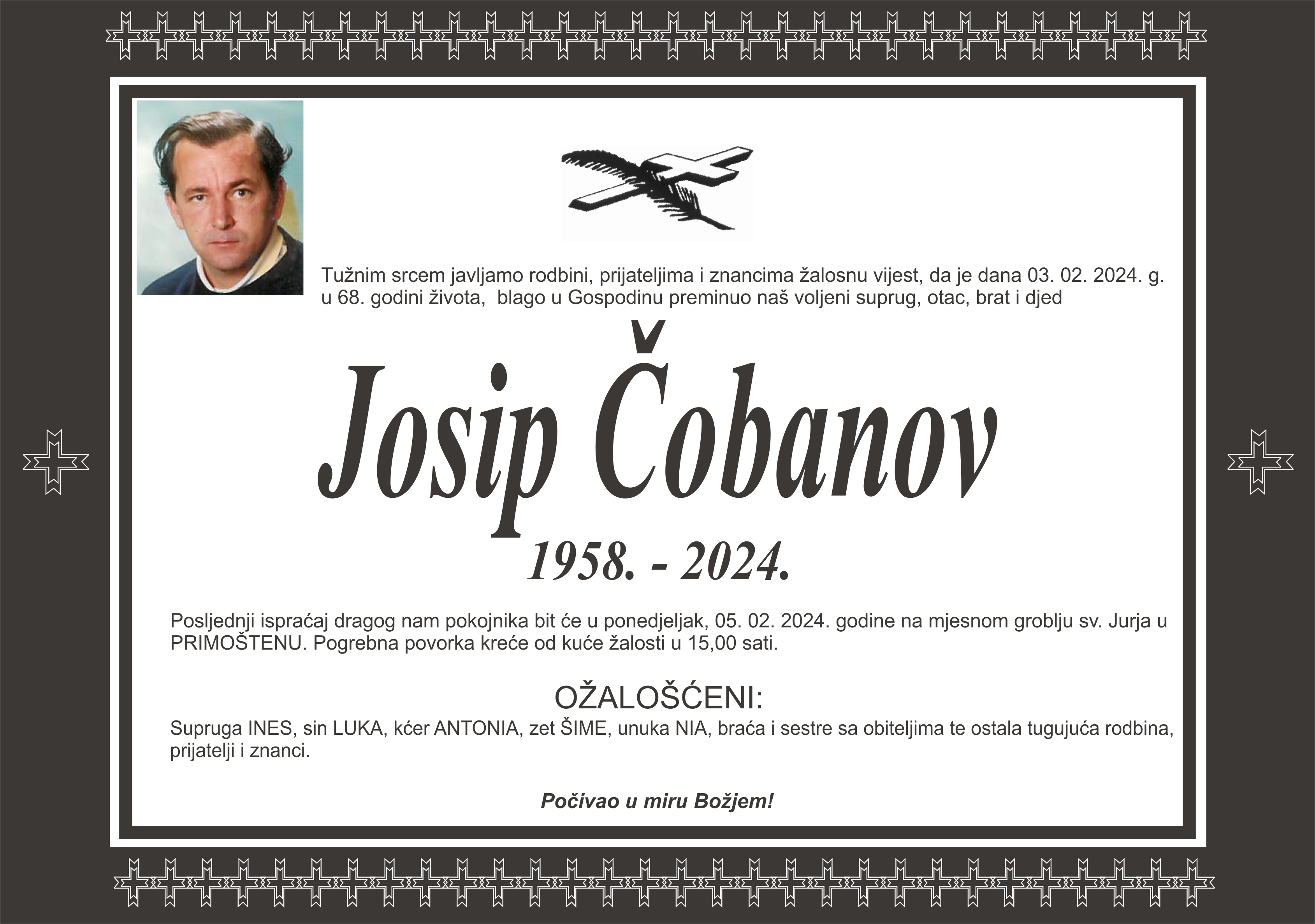 Umro Josip Čobanov