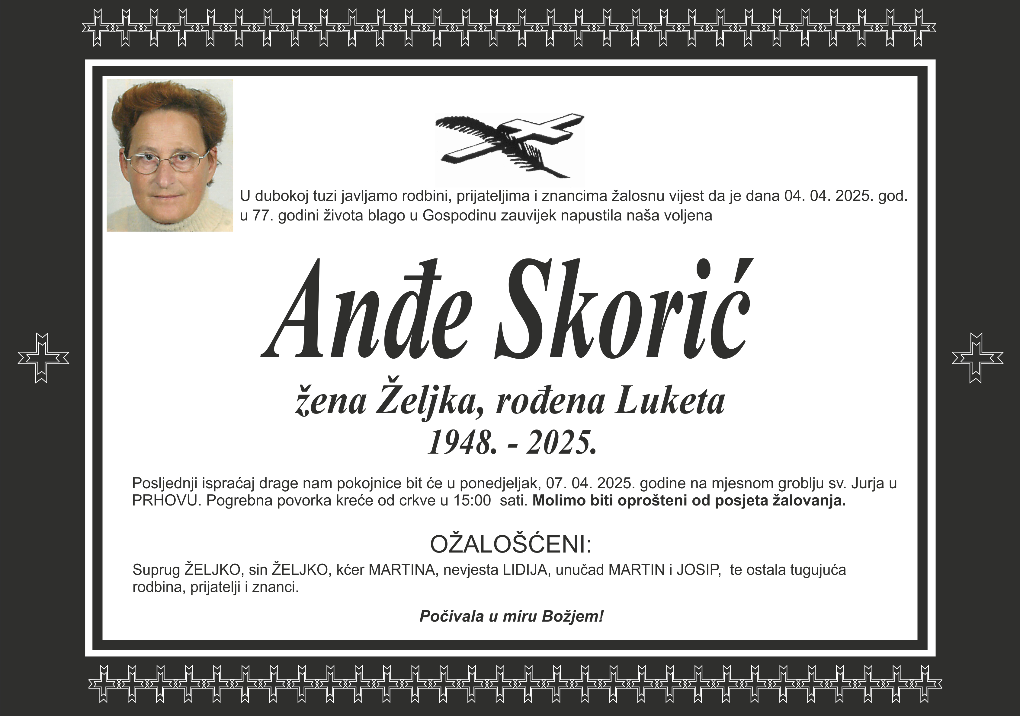 Umrla Anđe Skorić