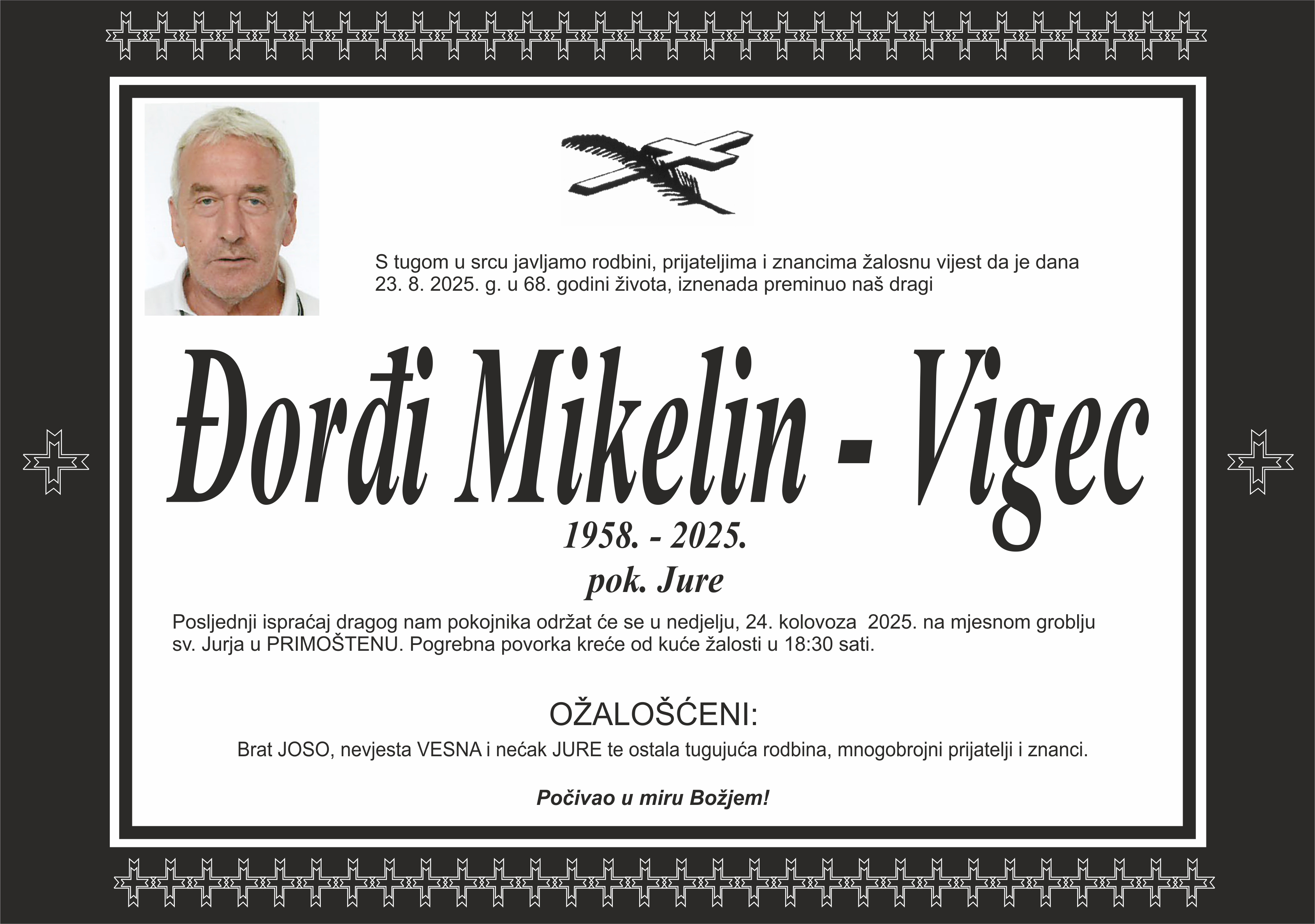 Umro Đorđi Mikelin - Vigec