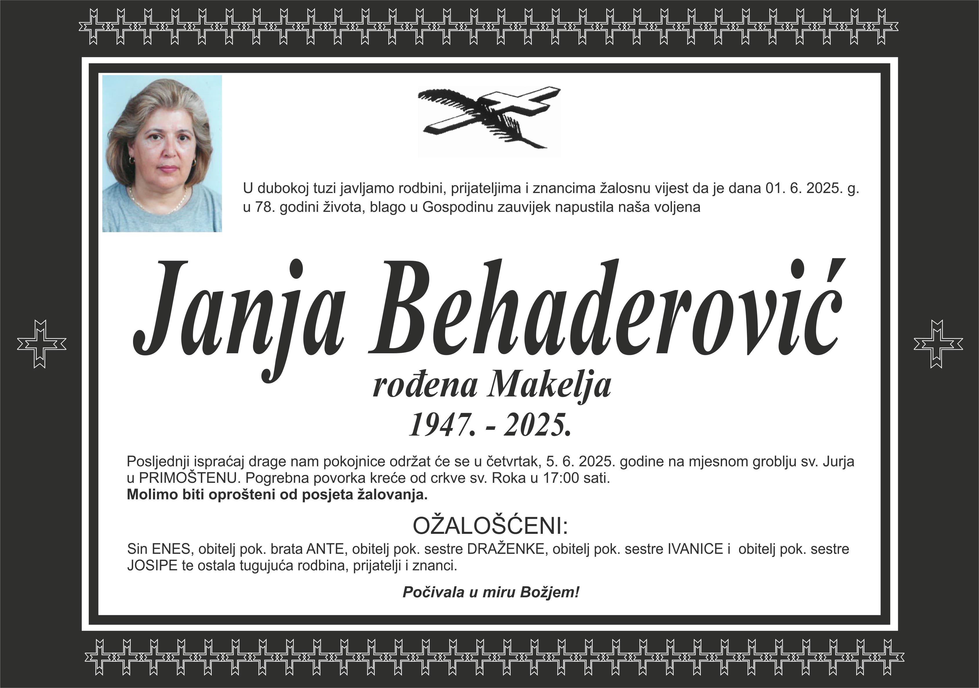 Umrla Janja Behaderović