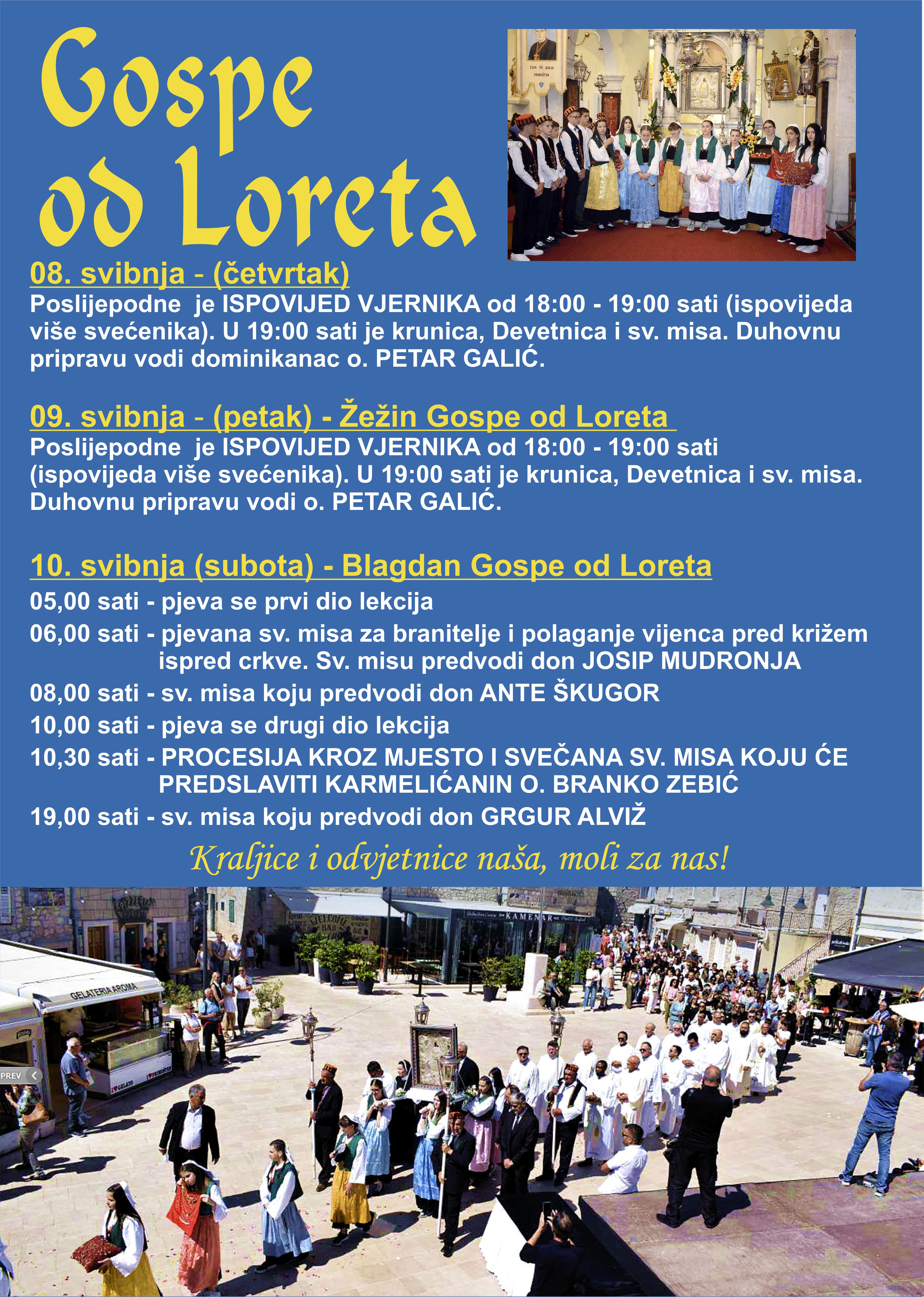 Proslava blagdana Gospe od Loreta 